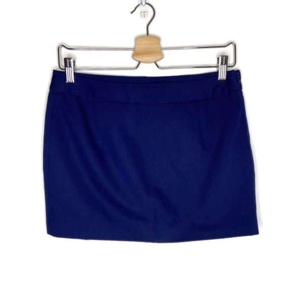 Vero Moda Blue and Orange Lace Overlay Micro Mini Skirt - Picture 6 of 8